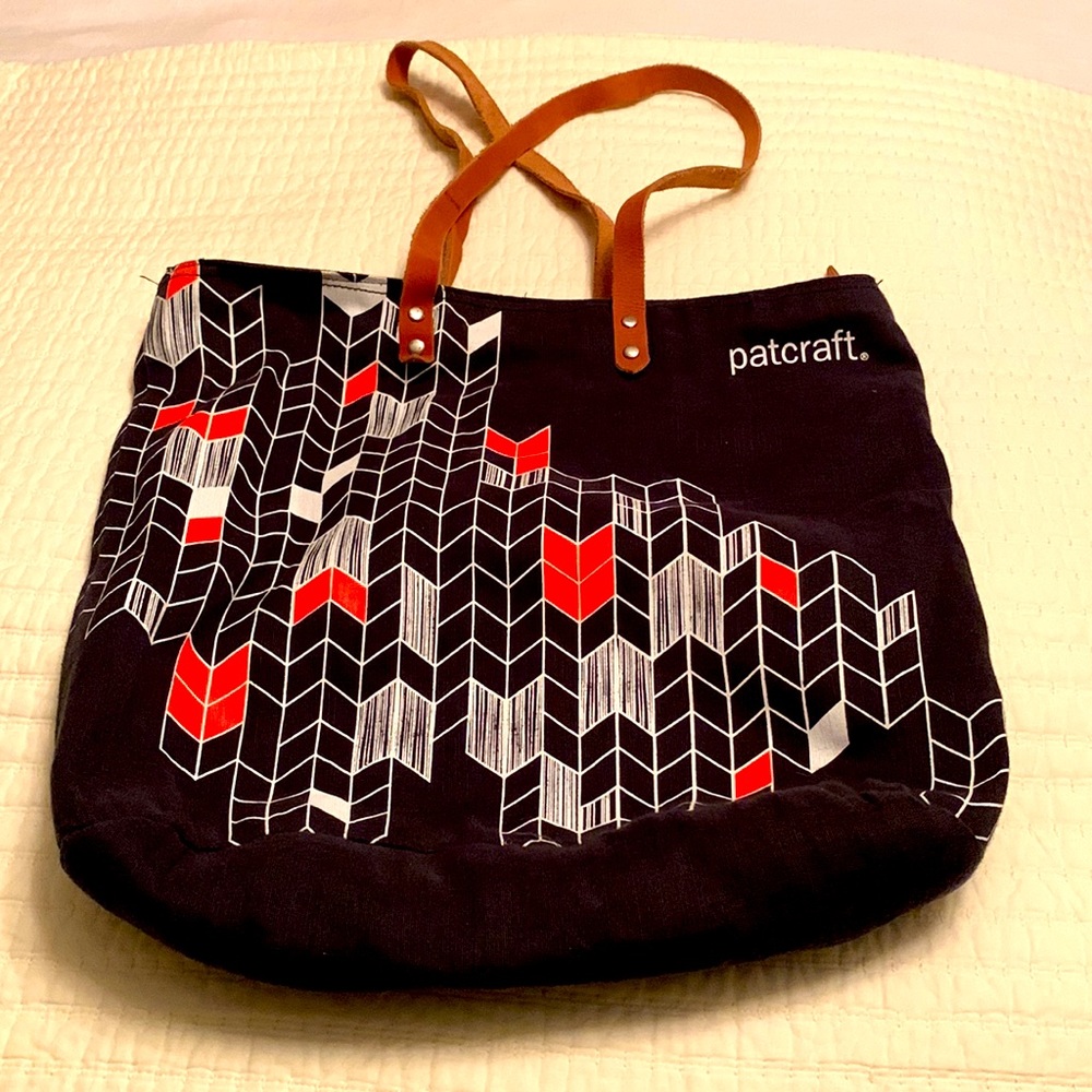 Patcraft Logo tote with leather straps